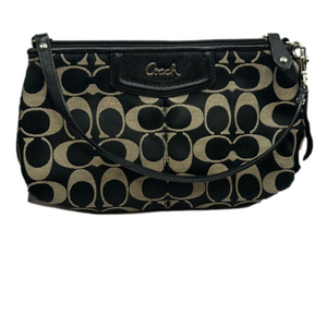 COACH 🔥 Small Purse or Convertible Wristlet in Black Tan - Excellent Condition!